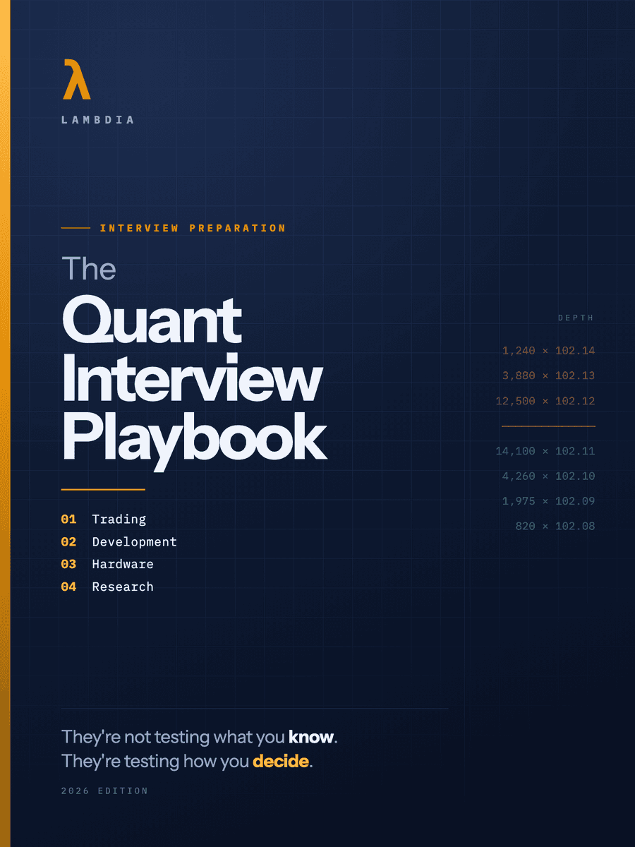 The Quant Interview Playbook